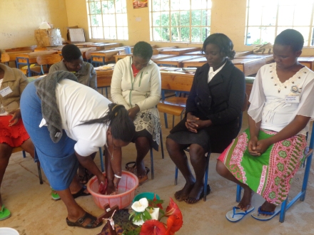 Kanini's washing of feet vocation Seminars Kenya